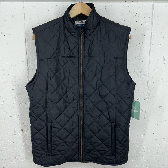 Magellan Outdoors Men's size Medium Black Campfire Quilted Vest NEW - Picture 1 of 11